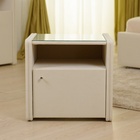 Широкая тумба «Алеро» с дверцей, премиум велюр, цвет лепестки ландыша - Фото 2