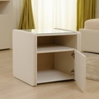 Широкая тумба «Алеро» с дверцей, премиум велюр, цвет лепестки ландыша - Фото 4