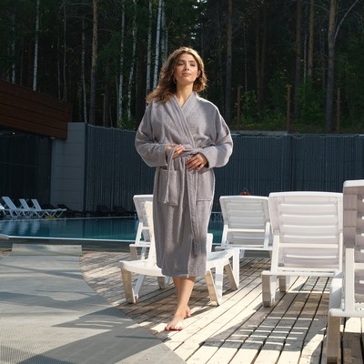 Халат махровый LoveLife «Royal» цвет серый размер 42-44 (S) 100% хлопок, 330 г/м²