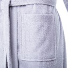 Халат махровый LoveLife "Royal" цвет серый размер 42-44 (S) 100% хлопок, 330 гр/м2 - Фото 9
