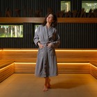 Халат махровый LoveLife «Royal» цвет серый размер 50-52 (L) 100% хлопок, 330 г/м² - Фото 4