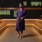 Халат махровый LoveLife «Royal» цвет светло-фиолетовый размер 50-52 (L) 100% хлопок, 330 г/м² - Фото 2