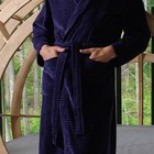 Халат махровый LoveLife Comfort синий, размер 48-50 (S) - Фото 2