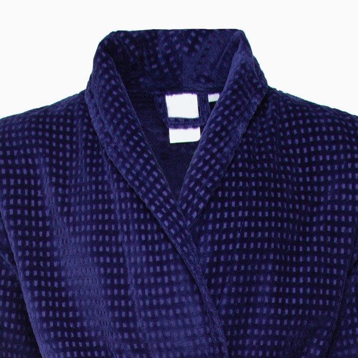 Халат махровый LoveLife "Comfort" цвет синий, размер 48-50 (S) 100% хлопок, 330 гр/м2 - фото 1910429902