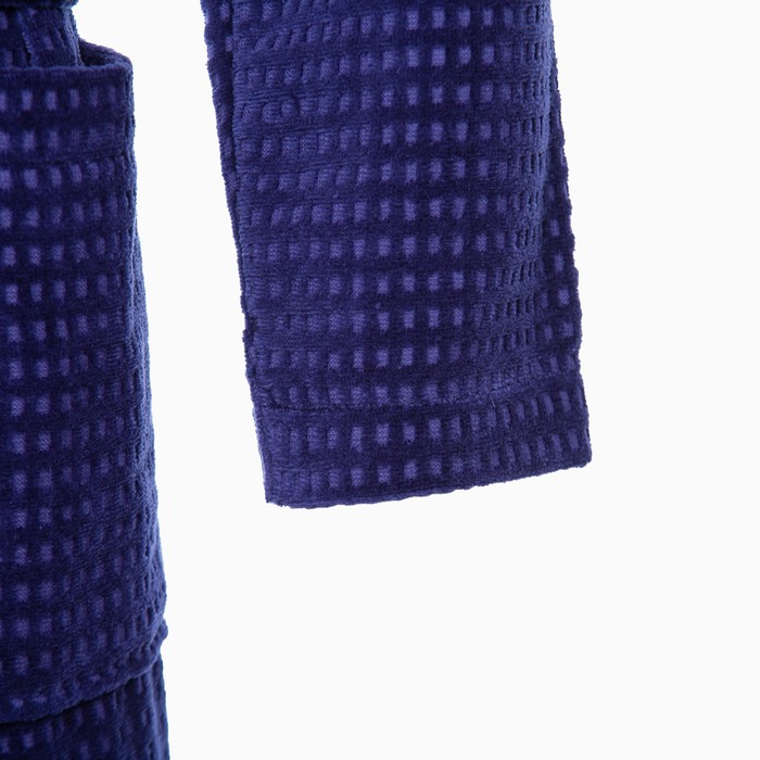 Халат махровый LoveLife "Comfort" цвет синий, размер 48-50 (S) 100% хлопок, 330 гр/м2 - фото 1910429903