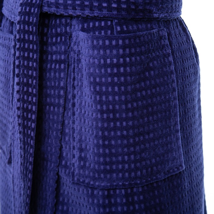 Халат махровый LoveLife "Comfort" цвет синий, размер 48-50 (S) 100% хлопок, 330 гр/м2 - фото 1894284561