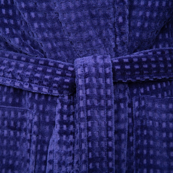 Халат махровый LoveLife "Comfort" цвет синий, размер 48-50 (S) 100% хлопок, 330 гр/м2 - фото 1894284562