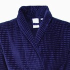 Халат махровый LoveLife "Comfort" цвет синий, размер 52-54 (М) 100% хлопок, 330 гр/м2 - Фото 4