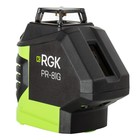 Уровень лазерный RGK PR-81G, 40 м, 360°, 3 луча, 515 Hm, 1/4", 5/8" - фото 295698245