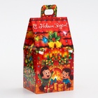 Коробка новогодняя подарочная складная «Полюсатики» 9.5×7.5×16.5 см, для сладких подарков - Фото 2