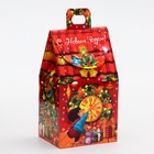 Коробка новогодняя подарочная складная «Полюсатики» 9.5×7.5×16.5 см, для сладких подарков - Фото 3