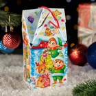 Коробка новогодняя подарочная складная «Зефиркины» 10.5×10.5×21.5 см - Фото 3