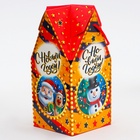 Коробка новогодняя подарочная складная «Приветики» 10.5×10.5×21.5 см - Фото 3