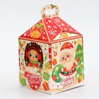 Коробка новогодняя подарочная складная «Ромбики» 12×12×17 см - Фото 2