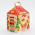 Коробка новогодняя подарочная складная «Ромбики» 12×12×17 см - Фото 3