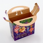 Коробка новогодняя подарочная складная «Новогодние игрушки» 17×7×17 см - Фото 4