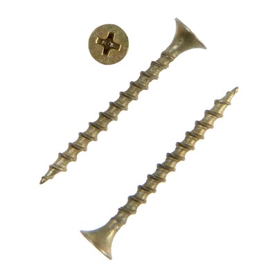 Саморез 3.5×41 ТУНДРА PREMIUM, потай, крупная резьба, шлиц PH 2, желтый цинк, 1 кг