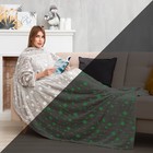 Плед с рукавами светящийся в темноте «Этель. Звездное небо», 150×200 см, корал-флис - Фото 1