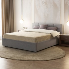 Кровать «Птичье Гнездо» с ПМ, 160×200 см, премиум велюр, цвет звёздная пыль