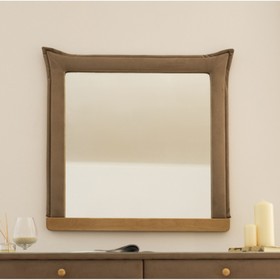 Зеркало квадратное «Олимпия», премиум велюр, цвет пески касабланки