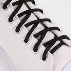 Шнурки для обуви, пара, круглые, d = 6 мм, 150 см, фасовка по 25 шт, цвет чёрный - Фото 1