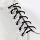 Шнурки для обуви, пара, круглые, вощёные, d = 2,5 мм, 60 см, фасовка 25 шт, цвет чёрный - фото 9876750