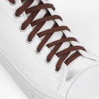 Шнурки для обуви, пара, плоские, 6 мм, 90 см, цвет коричневый - фото 9876755