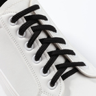 Шнурки для обуви, пара, плоские, 6 мм, 90 см, фасовка по 25 шт, цвет чёрный - фото 320251115