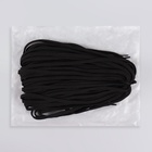 Шнурки для обуви, пара, плоские, 6 мм, 90 см, фасовка по 25 шт, цвет чёрный (комплект 25 шт) - фото 39919170