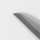 Набор ножей кухонных на подставке Доляна «Кронос», 7 предметов: 5 ножей, мусат и ножницы, цвет чёрный - Фото 11