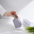 Набор аксессуаров для ванной комнаты SAVANNA Square, 4 предмета (дозатор для мыла, 2 стакана, подставка), цвет сиреневый - Фото 6