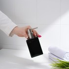 Набор аксессуаров для ванной комнаты SAVANNA Square, 4 предмета (дозатор для мыла, 2 стакана, подставка), цвет чёрный - фото 6657891