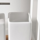 Набор аксессуаров для ванной комнаты SAVANNA Square, 3 предмета (дозатор для мыла, стакан, подставка), цвет белый - Фото 2