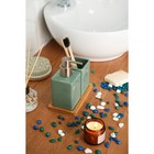 Набор аксессуаров для ванной комнаты SAVANNA Square, 3 предмета (дозатор для мыла, стакан, подставка), цвет зелёный - Фото 10