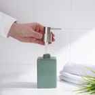 Набор аксессуаров для ванной комнаты SAVANNA Square, 3 предмета (дозатор для мыла, стакан, подставка), цвет зелёный - Фото 5