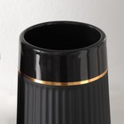 Набор аксессуаров для ванной комнаты SAVANNA Grace, 3 предмета (дозатор для мыла 290 мл, стакан, мыльница), цвет чёрный - фото 6657917