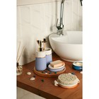 Набор аксессуаров для ванной комнаты SAVANNA Grace, 3 предмета (дозатор для мыла 290 мл, стакан, мыльница), цвет сиреневый,белый - фото 6657930