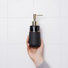 Набор аксессуаров для ванной комнаты SAVANNA Grace, 3 предмета (дозатор для мыла 290 мл, стакан, мыльница), цвет чёрный мрамор - Фото 4