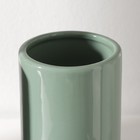 Набор аксессуаров для ванной комнаты SAVANNA «Джуно», 3 предмета (мыльница, дозатор для мыла, стакан), цвет зелёный - фото 9971895