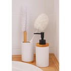 Набор аксессуаров для ванной комнаты SAVANNA «Джуно», 3 предмета (мыльница, дозатор для мыла 280 мл, стакан), цвет белый - фото 8884036