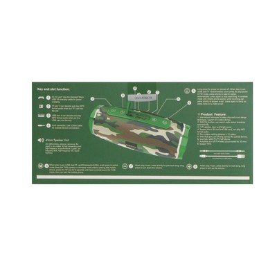 Портативная колонка Borofone BR3 Rich, 10 Вт, BT5.0, microSD, USB, 1200 мАч, цвет хаки