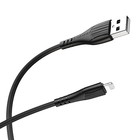 Кабель Borofone BX37, Lightning - USB, 2.4 А, 1 м, PVC оплётка, чёрный - фото 51456359 Кабель Borofone BX37, Lightning - USB, 2.4 А, 1 м, PVC оплётка, чёрный - фото 51456359