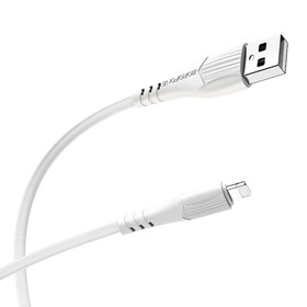 Кабель Borofone BX37, Lightning - USB, 2.4 А, 1 м, PVC оплётка, белый