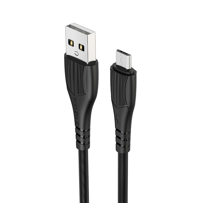 Кабель Borofone BX37, microUSB - USB, 2.4 А, 1 м, PVC оплётка, чёрный - фото 51456365