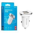 Автомобильное зарядное устройство Borofone BZ12, 2xUSB, 2.4 А, белое 9088801 - фото 13830007