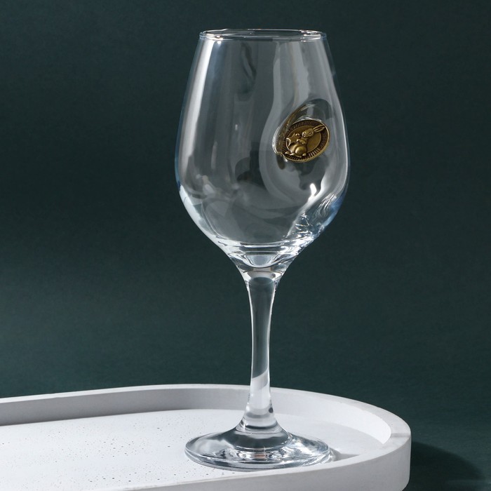 Бокал для вина с монетой Сказочной жизни «Непробиваемый», 350 мл - Фото 1