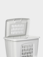 Корзина бельевая «Молетта», 45 л, 43×32×48 см, с крышкой, светло-серая 9197468