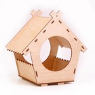 Деревянный скворечник - кормушка для птиц «Домик» - Фото 2