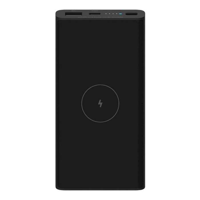 Внешний аккумулятор Xiaomi Mi 10W Wireless (BHR5460GL), USB/USB-C, 3 А, 10000 мАч, черный - Фото 1