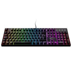 Клавиатура Xtrfy K4, проводная, механическая, 105 клавиш, RGB подсветка, Red Switch, чёрная   917867